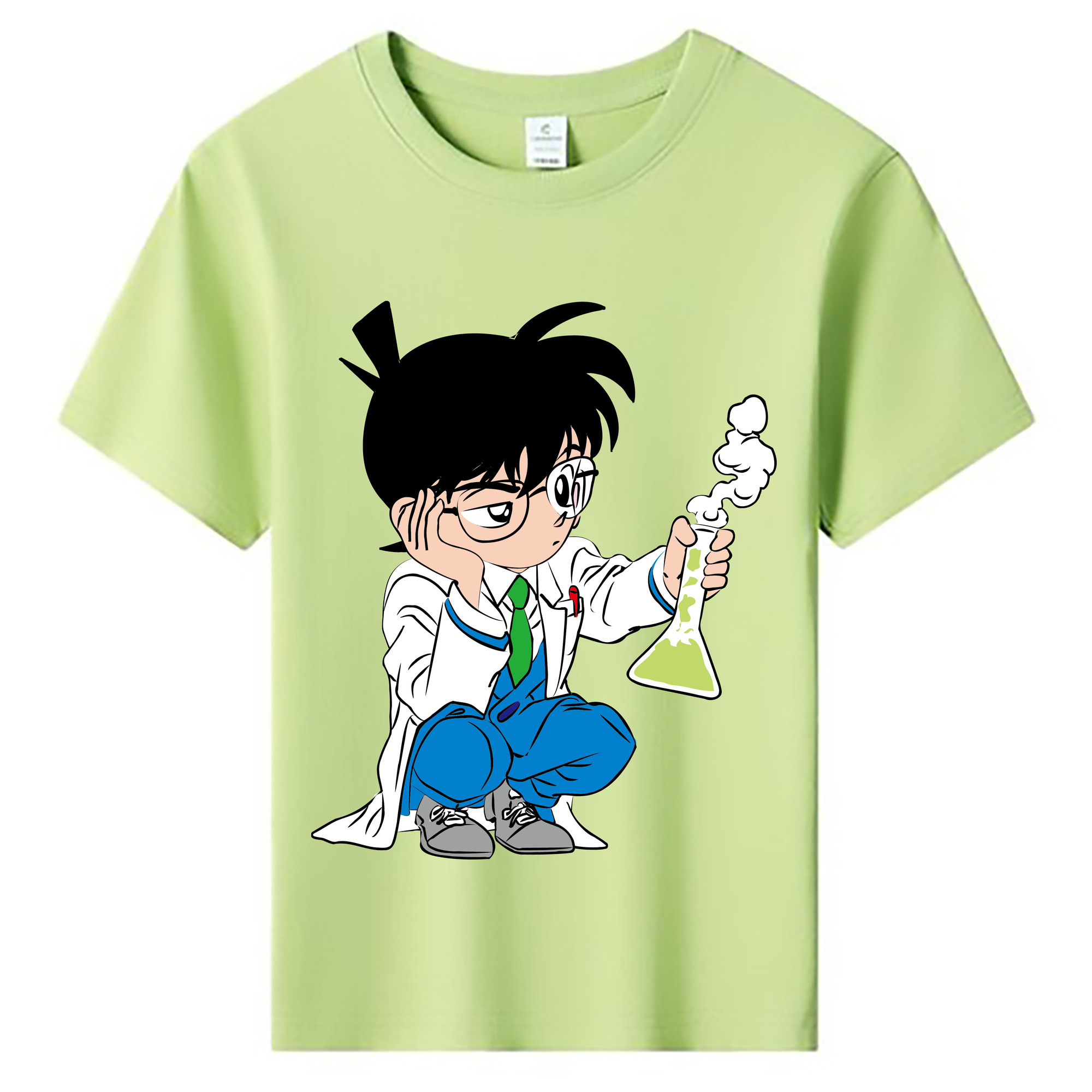 （画像用） 名探偵コナン 江戸川 コナン Detective Conan Conan Edogawa 綿100％キッズTシャツ（フロントプリント）